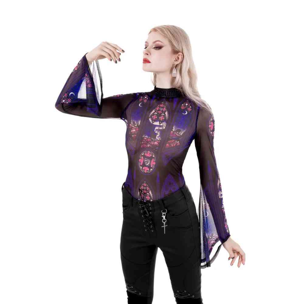 Restyle - Northern Lights Bodysuit - Black/Multicolours